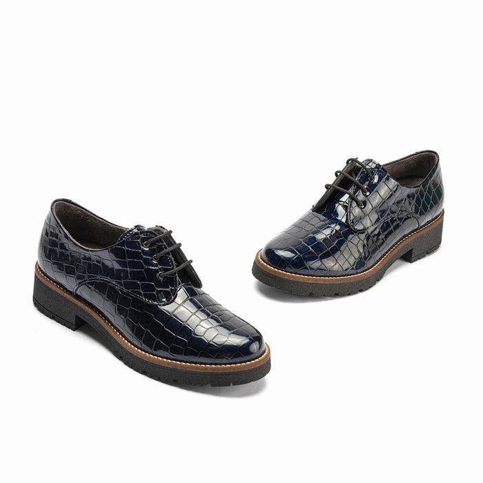 pitillos Blucher en Coco de mujer color marino Tienda