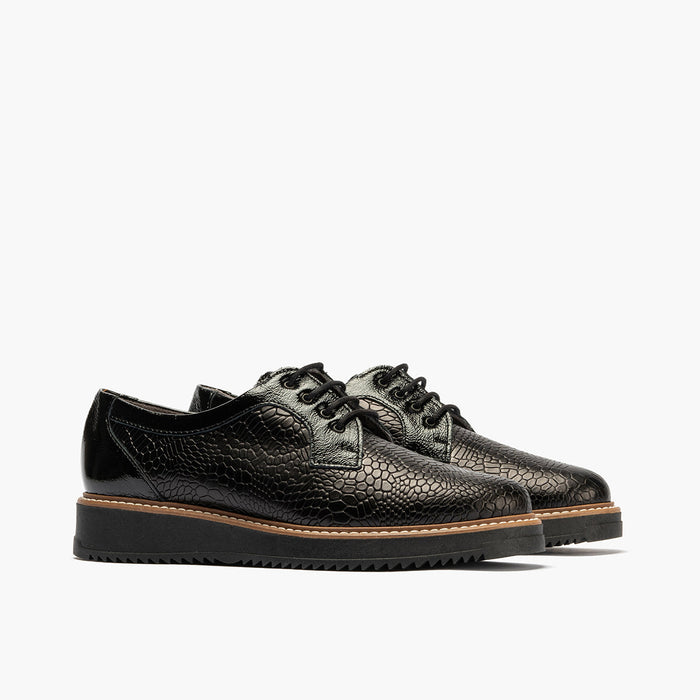 pitillos Blucher Combinado de mujer color negro