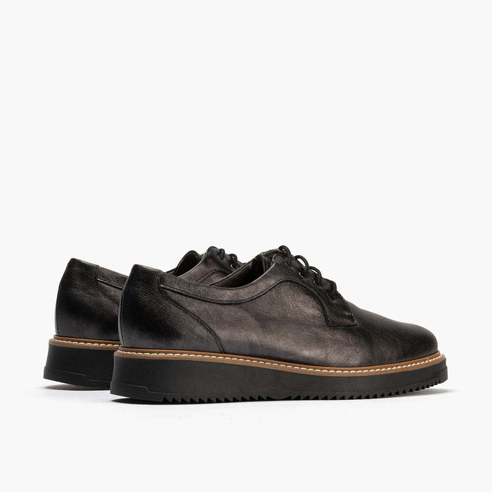 pitillos Blucher en Laminado para mujer color antracita Oferta especial