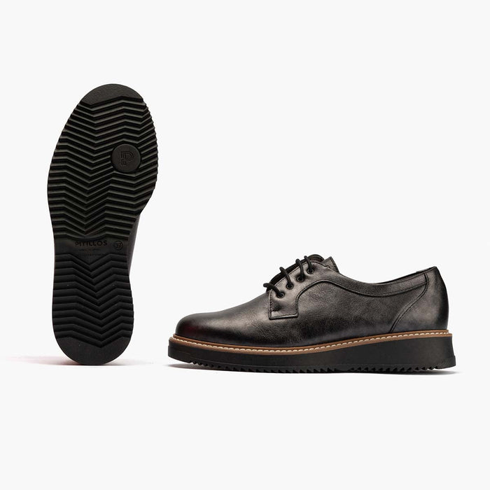 pitillos Blucher en Laminado para mujer color antracita Oferta especial