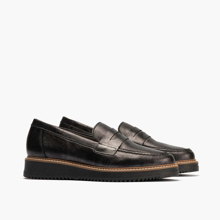 pitillos Mocasín en Laminado de mujer color antracita