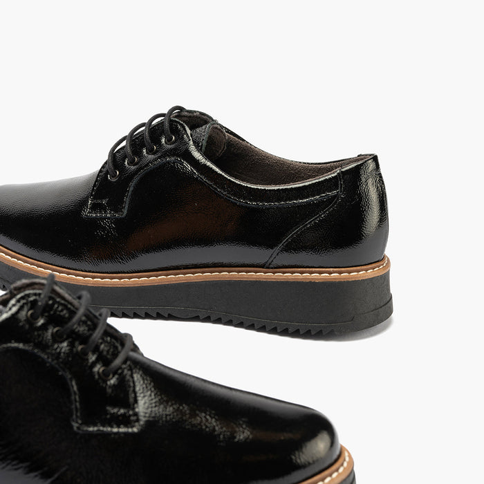 pitillos Blucher en Charol mujer color negro COMPRAR AHORA