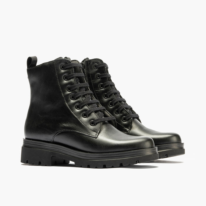 pitillos Bota Militar en Napa para mujer color negro Precio de fábrica