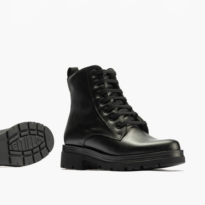 pitillos Bota Militar en Napa para mujer color negro Precio de fábrica