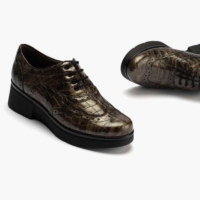 pitillos Zapato Inglés Coco de mujer color humo Promoción trimestral