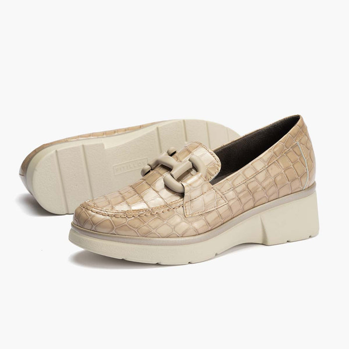 pitillos Mocasín coco mujer color piedra Solo queda un día