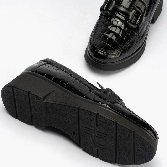 pitillos Mocasín coco para mujer color negro Superdescuento