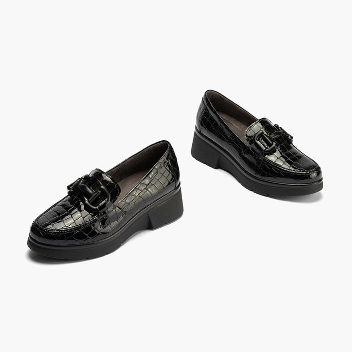 pitillos Mocasín coco para mujer color negro Superdescuento