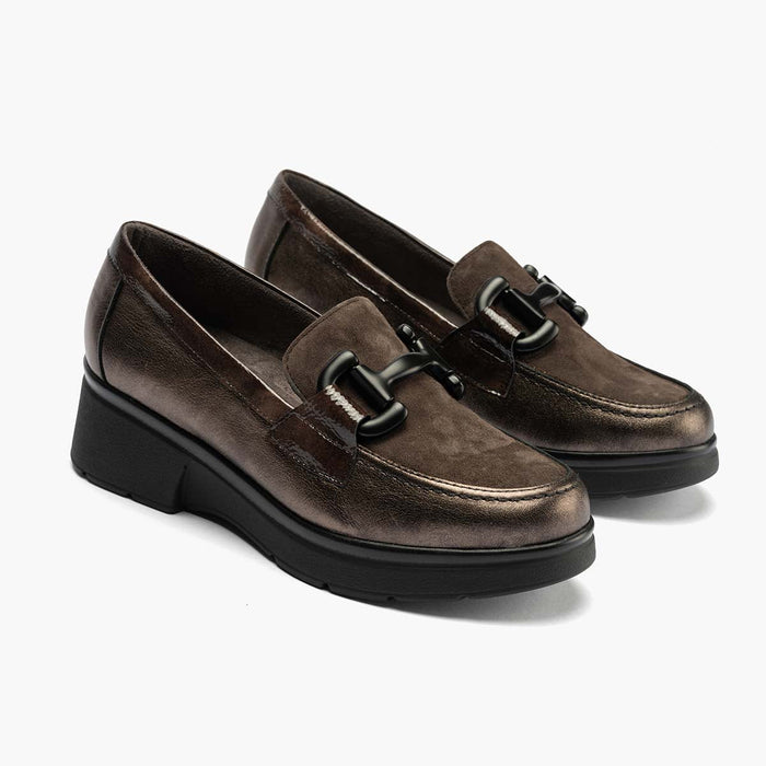 pitillos Mocasín Adorno de mujer color marrón Precios de Black Friday