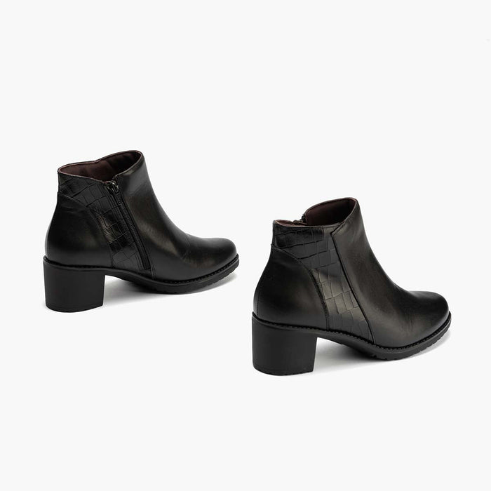 pitillos Botín de mujer color negro Libre de impuestos