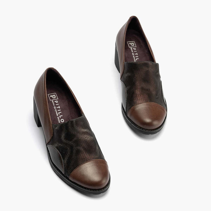 pitillos Zapato Abotinado Lycra para mujer color marrón Oferta exclusiva