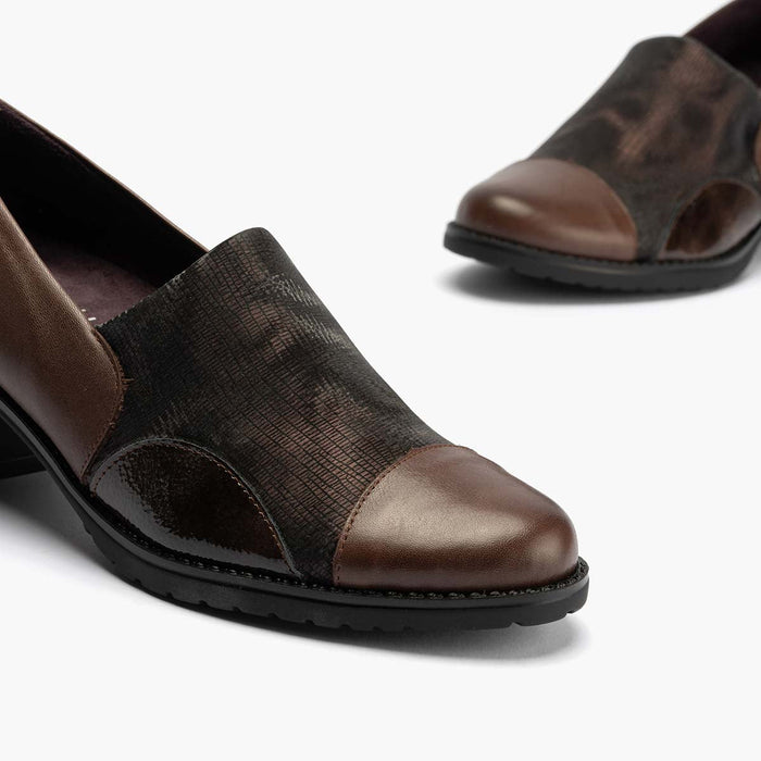pitillos Zapato Abotinado Lycra para mujer color marrón Oferta exclusiva