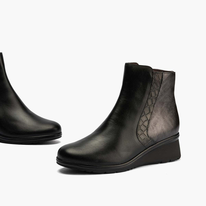 pitillos Botín para mujer color negro Ofertas de temporada