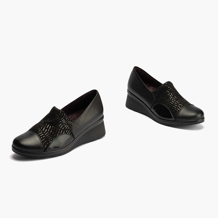 pitillos Zapato Abotinado Lycra para mujer color negro Rebajas de fin de temporada