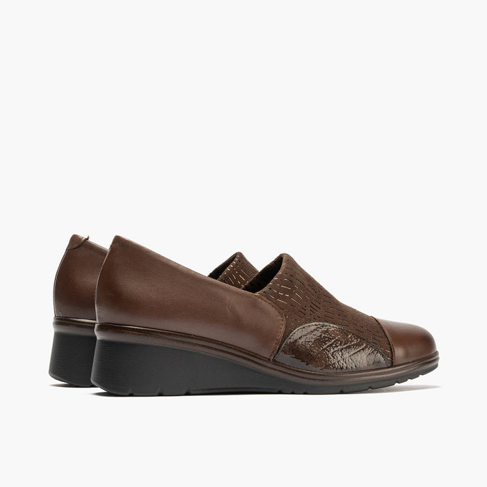 pitillos Zapato Abotinado Lycra de mujer color marrón Precio ultrabajo