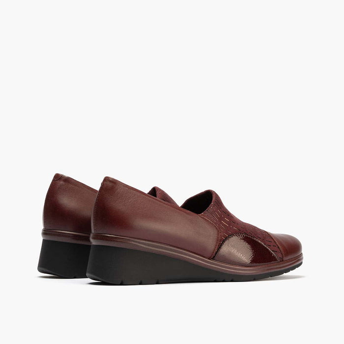pitillos Zapato Abotinado Lycra para mujer color burdeos Devoluciones gratuitas