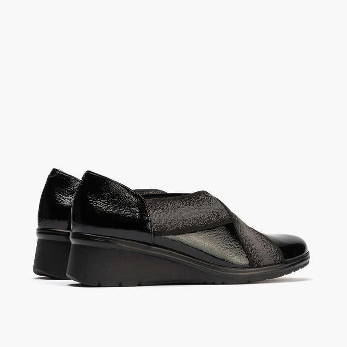 pitillos Zapatos Elásticos Cruzados de mujer color negro 2025