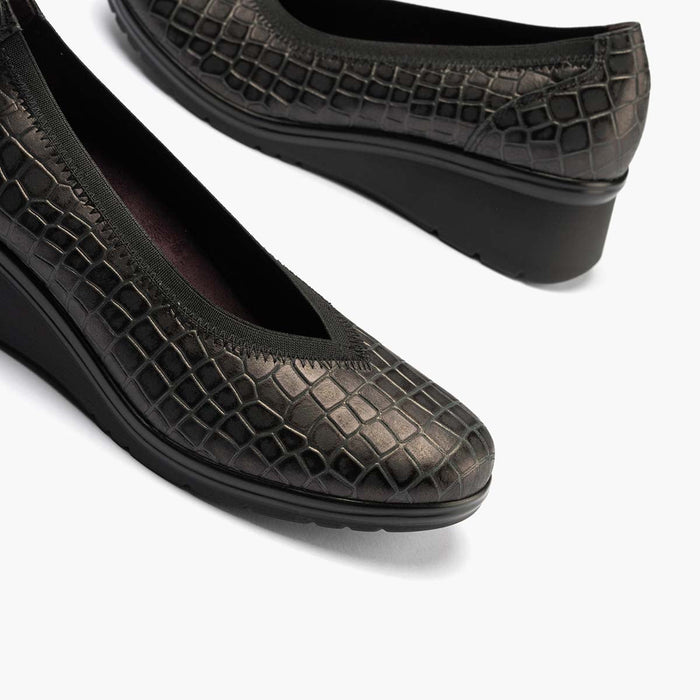 pitillos Zapato Salón Pico con Elástico para mujer color negro Ofertas