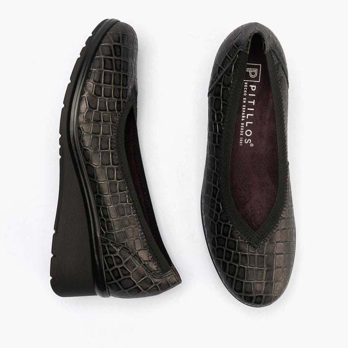 pitillos Zapato Salón Pico con Elástico para mujer color negro Ofertas