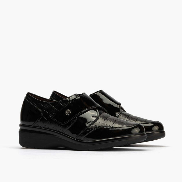 pitillos Blucher Velcro en Coco mujer color negro