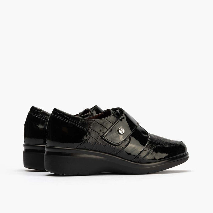 pitillos Blucher Velcro en Coco mujer color negro Venta caliente