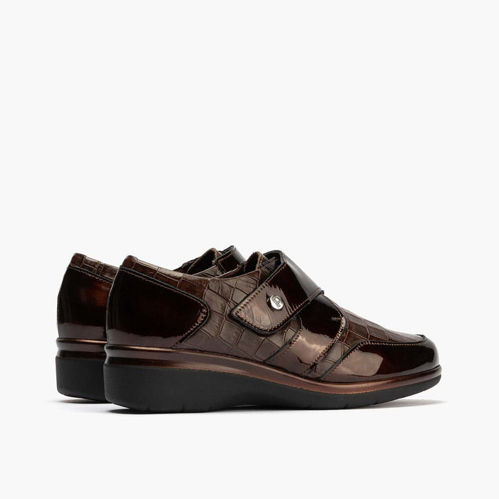 pitillos Blucher Velcro en Coco para mujer color marrón En oferta
