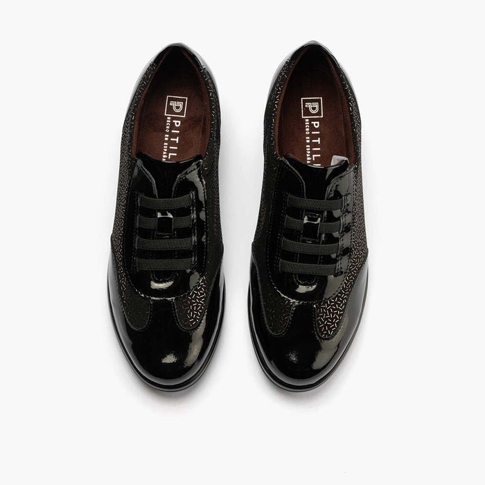 pitillos Zapato Deportivo Elásticos de mujer color negro Los más vendidos