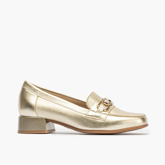 pitillos Zapatos de salón de mujer con adorno cadena metálica DORADO Últimos 3 días