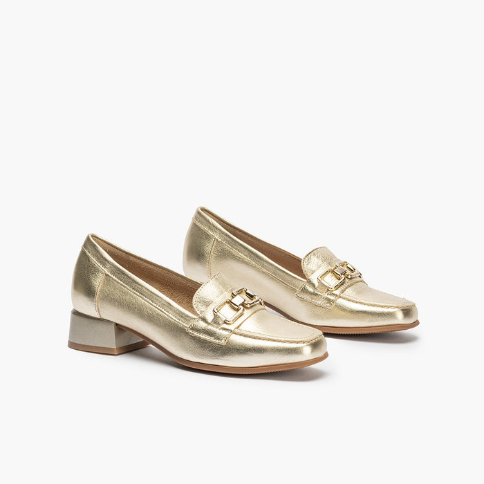 pitillos Zapatos de salón de mujer con adorno cadena metálica DORADO Últimos 3 días