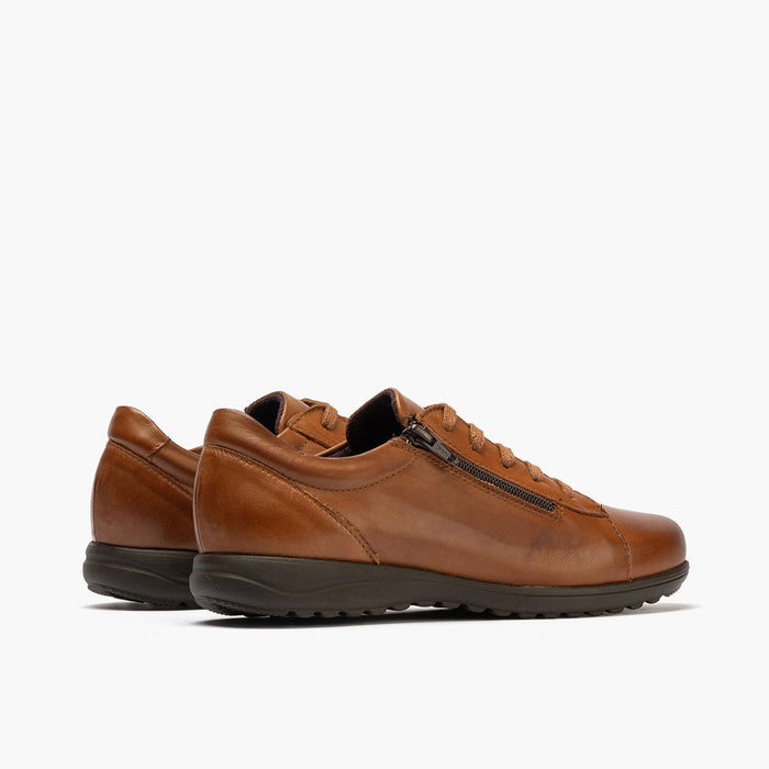 pitillos Zapato Deportivo con Cremallera para mujer color cuero Rebajas de fábrica