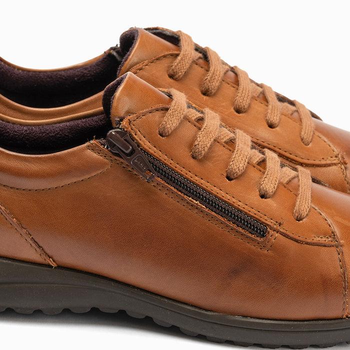 pitillos Zapato Deportivo con Cremallera para mujer color cuero Rebajas de fábrica