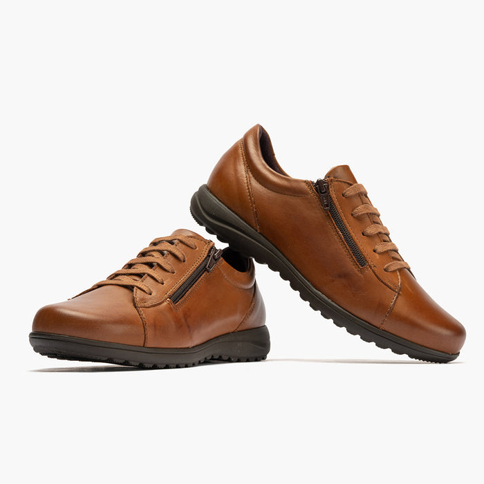 pitillos Zapato Deportivo con Cremallera para mujer color cuero Rebajas de fábrica