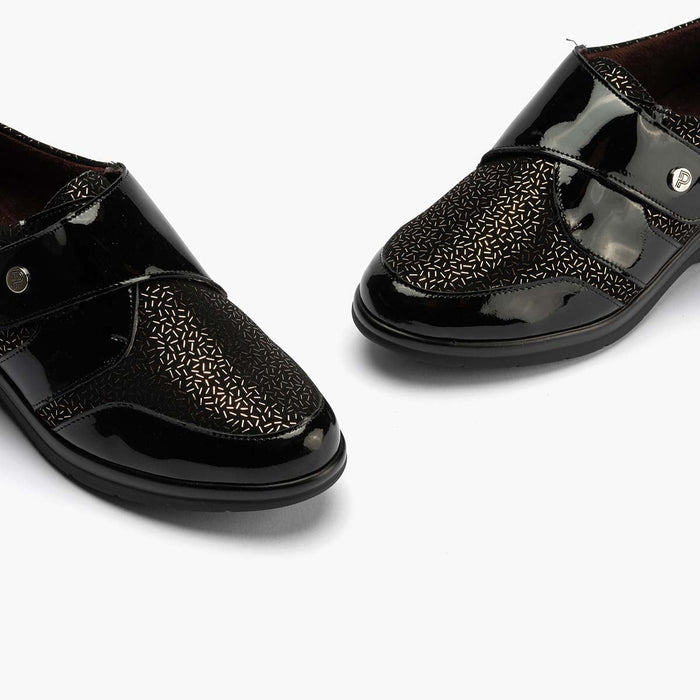 pitillos Blucher Lycra Con Velcro para mujer color negro Tienda
