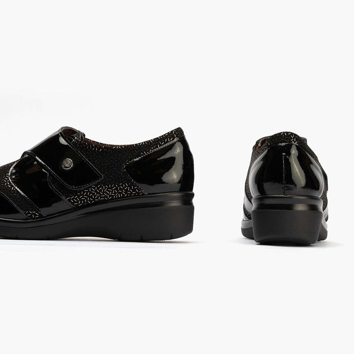 pitillos Blucher Lycra Con Velcro para mujer color negro Tienda