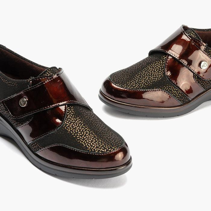 pitillos Blucher Lycra Con Velcro para mujer color marrón Tienda