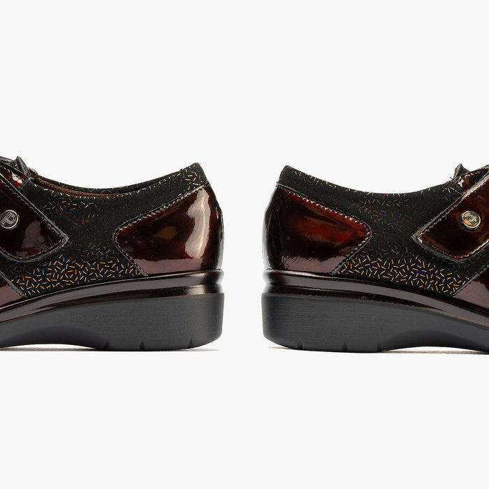 pitillos Blucher Lycra Con Velcro para mujer color marrón Tienda