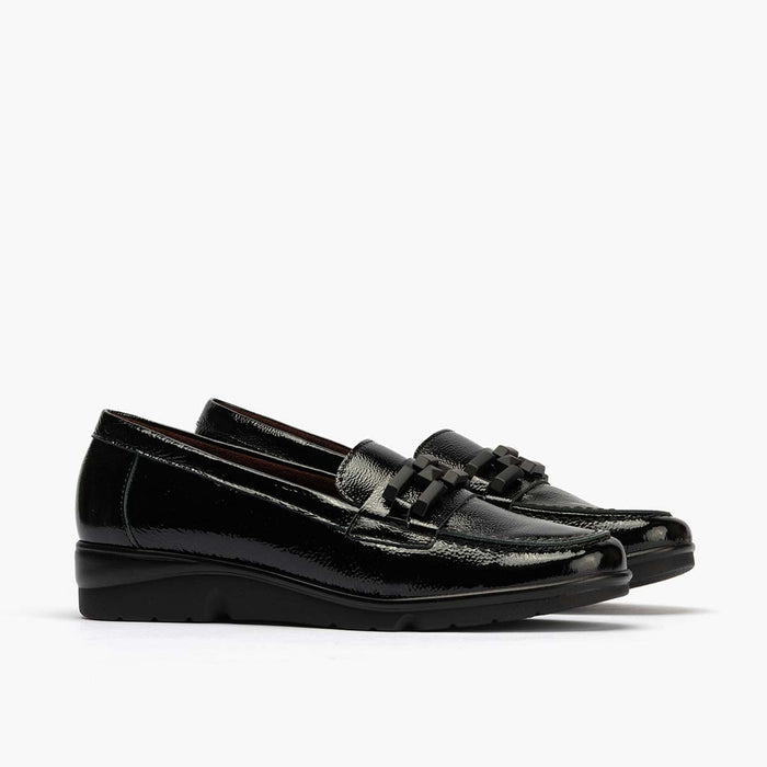 pitillos Mocasín Adorno para mujer color negro Precio de fábrica