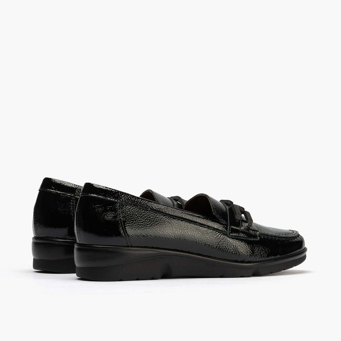pitillos Mocasín Adorno para mujer color negro Precio de fábrica