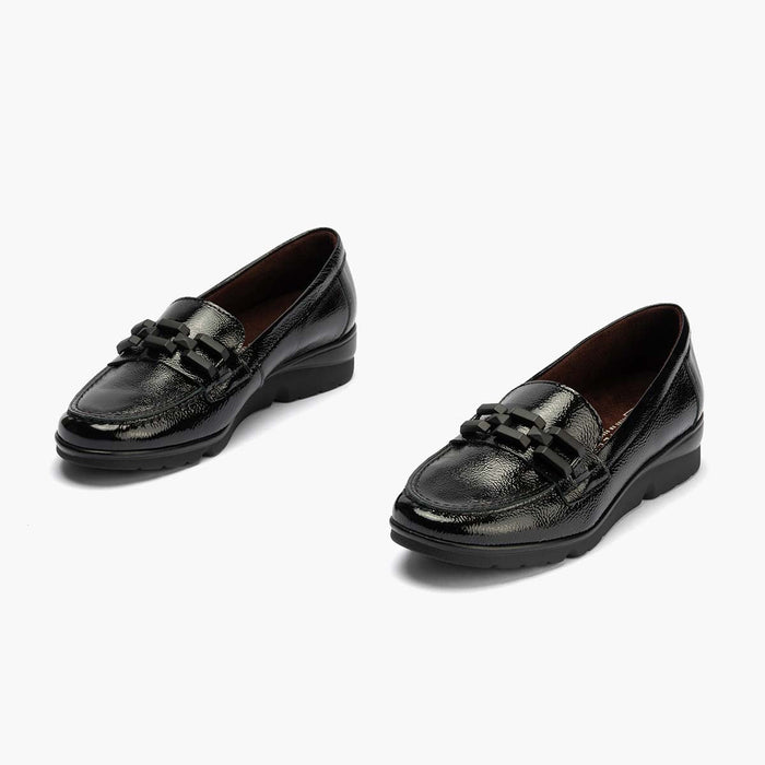 pitillos Mocasín Adorno para mujer color negro Precio de fábrica