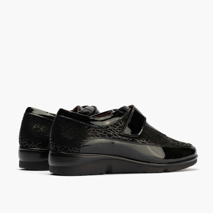 pitillos Zapato Deportivo Velcro de mujer color negro Promoción por tiempo limitado