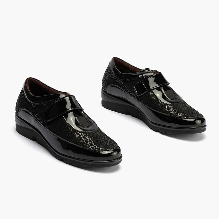 pitillos Zapato Deportivo Velcro de mujer color negro Promoción por tiempo limitado