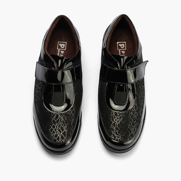 pitillos Zapato Deportivo Velcro de mujer color negro Promoción por tiempo limitado