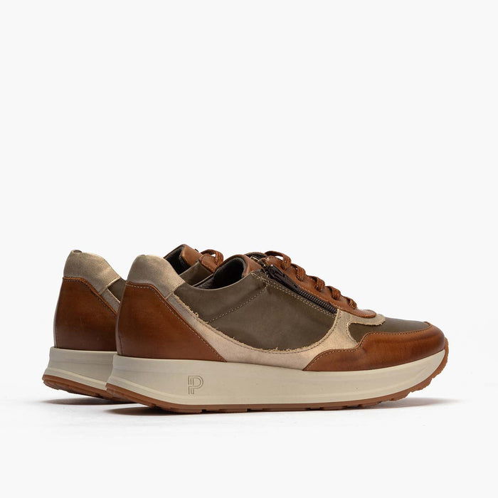 pitillos Zapato Deportivo con Cremallera mujer color cuero Solo queda un día