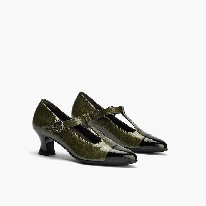 pitillos Gilda Combinado Charol mujer color verde
