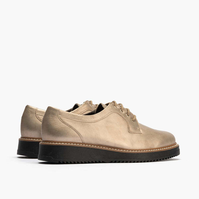 pitillos Blucher en Laminado para mujer color piedra Tienda de fábrica