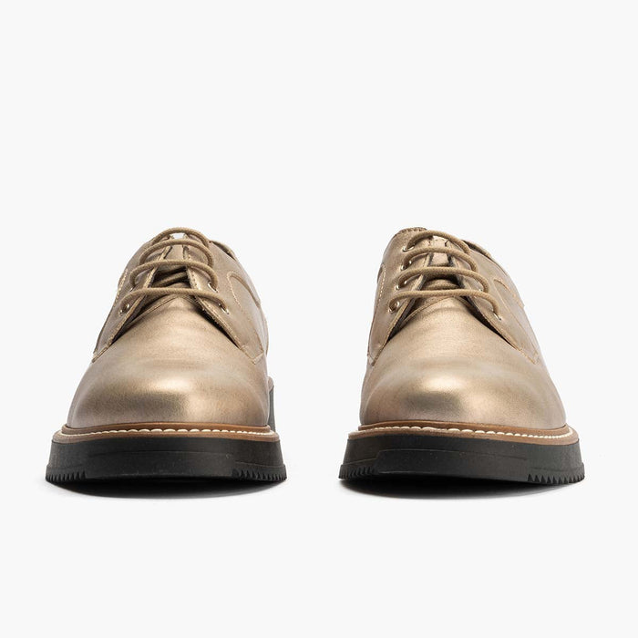 pitillos Blucher en Laminado para mujer color piedra Tienda de fábrica