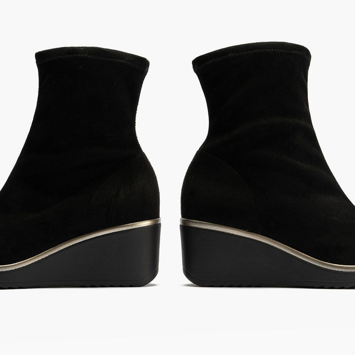 pitillos Botín Ante Strech mujer color negro Limitado a 3 días