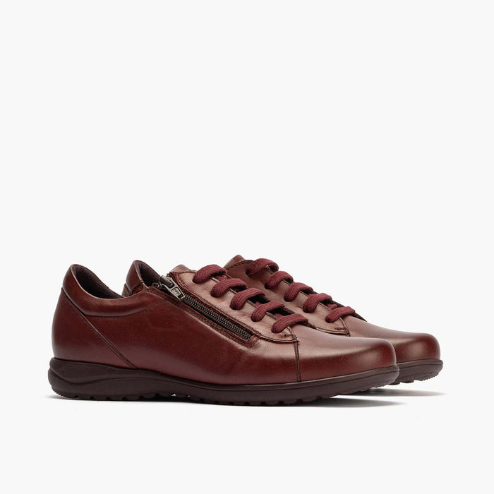 pitillos Zapato Deportivo con Cremallera para mujer color burdeos