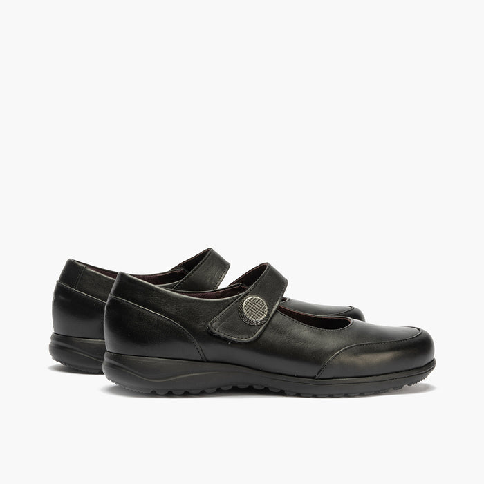 pitillos Mercedes con Velcro de mujer color negro Ofertas especiales