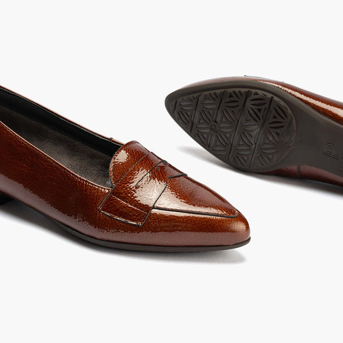 pitillos Mocasín en Charol mujer color cuero Ofertas